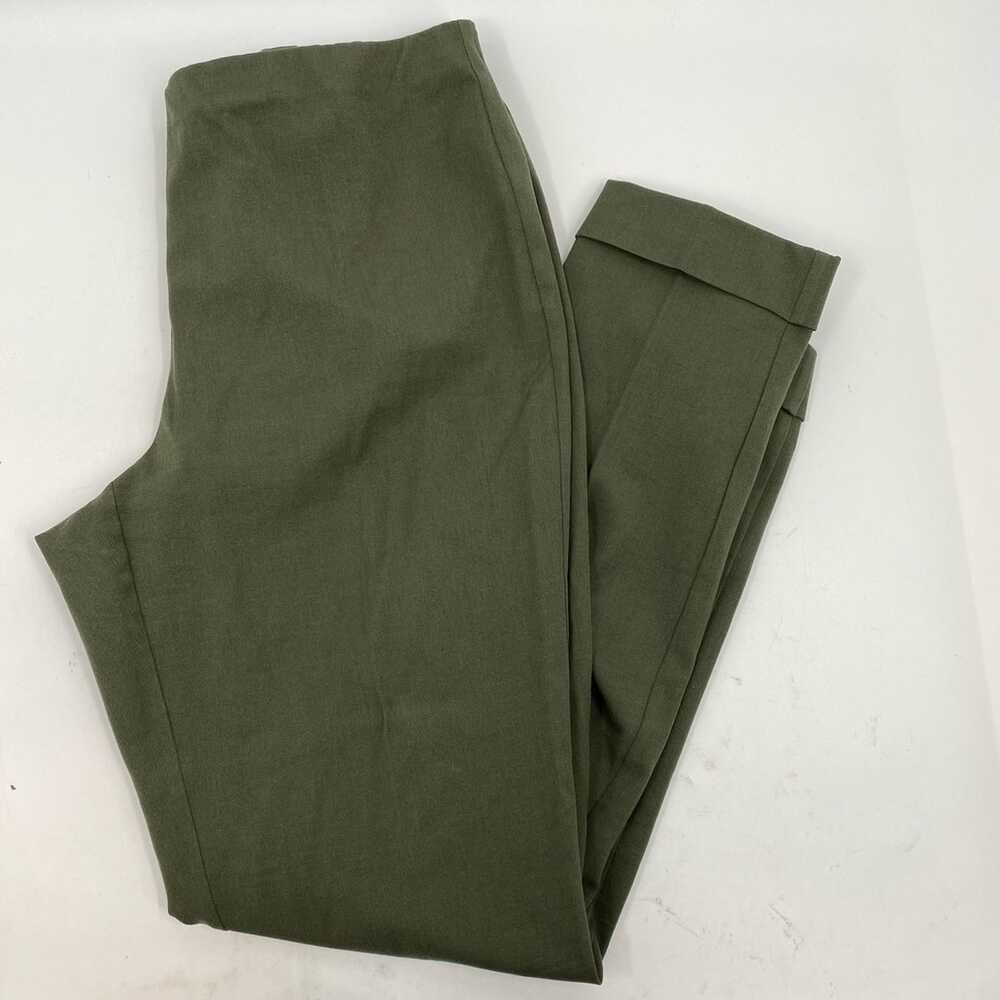J.Jill Green Dress Pants | Tall 14 Regular Plus—Elastic Waist, Pockets